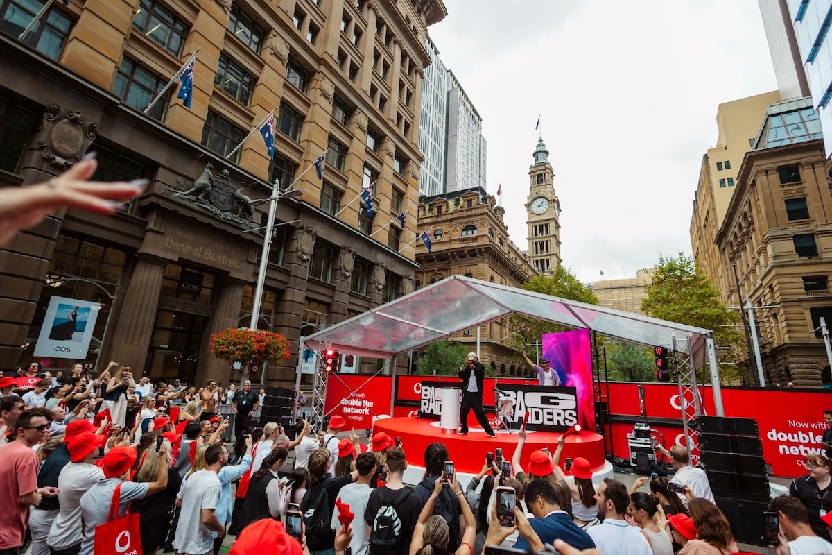 Vodafone doubles its network coverage with Bag Raiders pop-up concert via BRING Agency