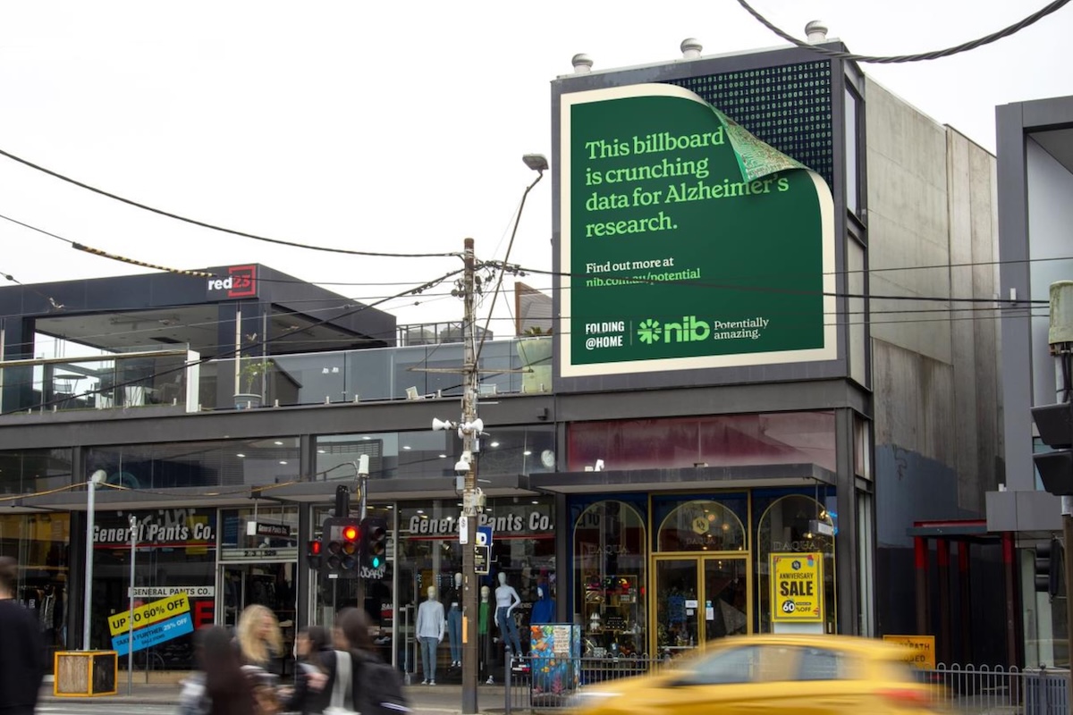 nib repurposes digital billboards to power medical research via Dentsu Creative