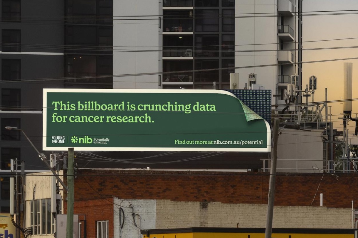nib repurposes digital billboards to power medical research via Dentsu Creative