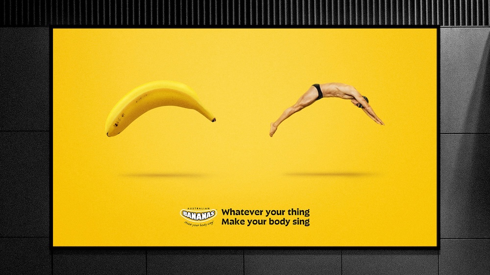 Australian Bananas get a fresh boost with sporty new look and campaign via Thinkerbell