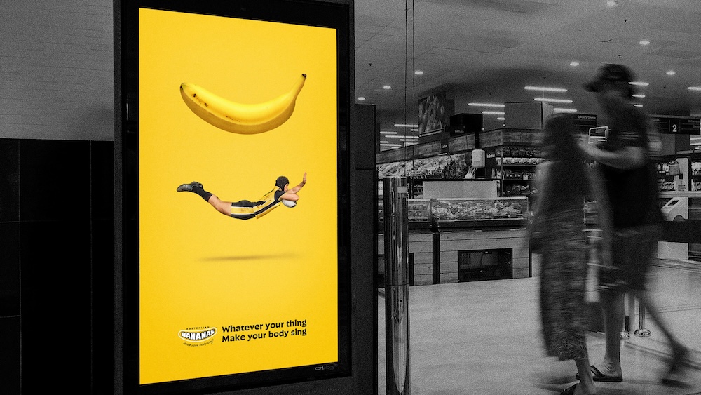 Australian Bananas get a fresh boost with sporty new look and campaign via Thinkerbell