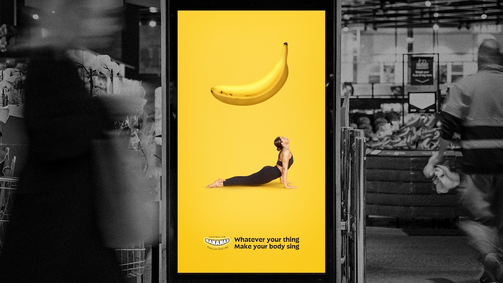 Australian Bananas get a fresh boost with sporty new look and campaign via Thinkerbell