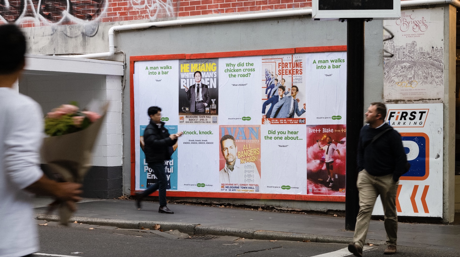Specsavers targets comedy crowds in witty outdoor campaign via TBWA\Melbourne