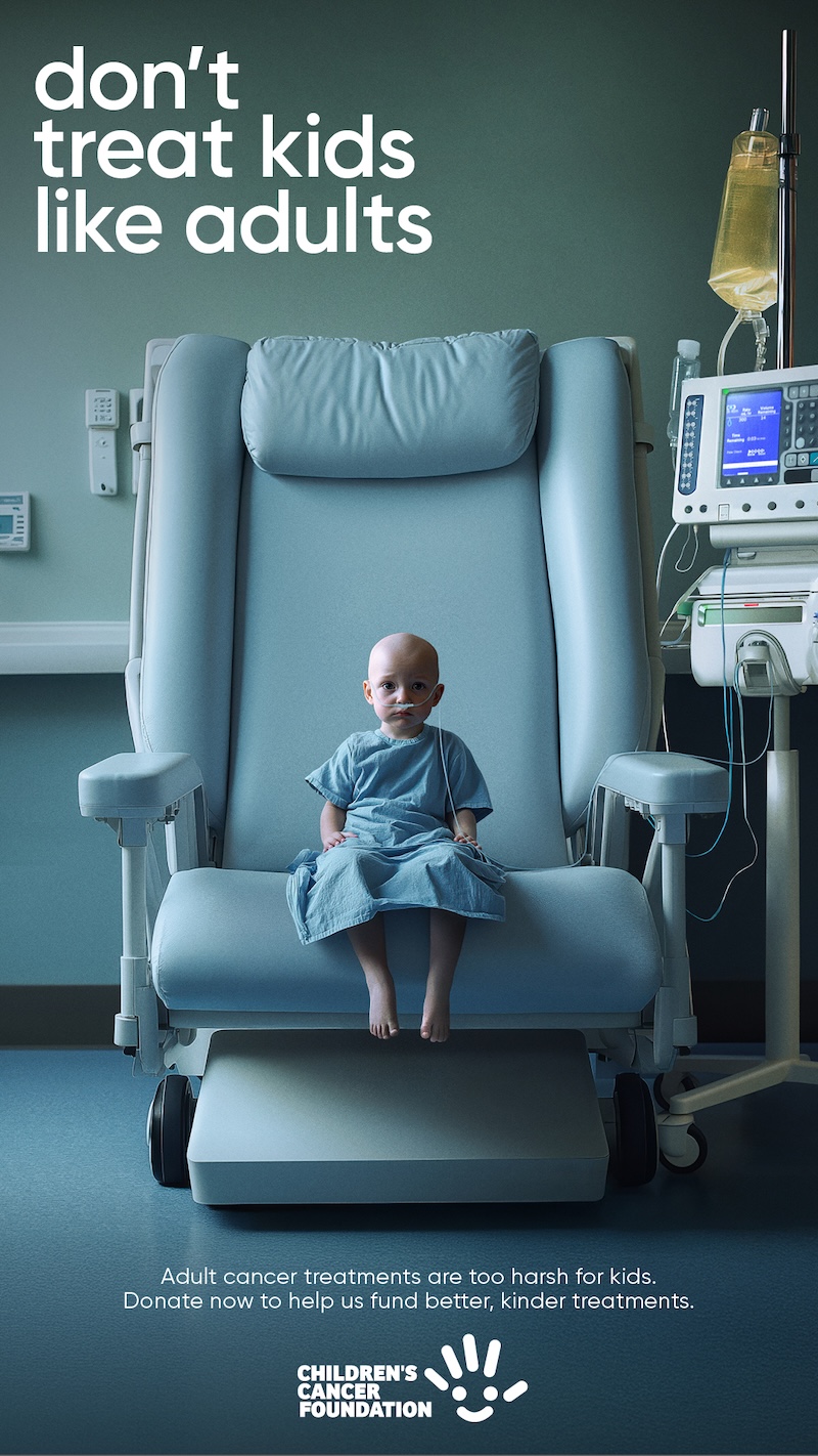 Children’s Cancer Foundation calls for gentler childhood cancer treatments in ‘Don’t Treat Kids Like Adults’ campaign via Cummins&Partners