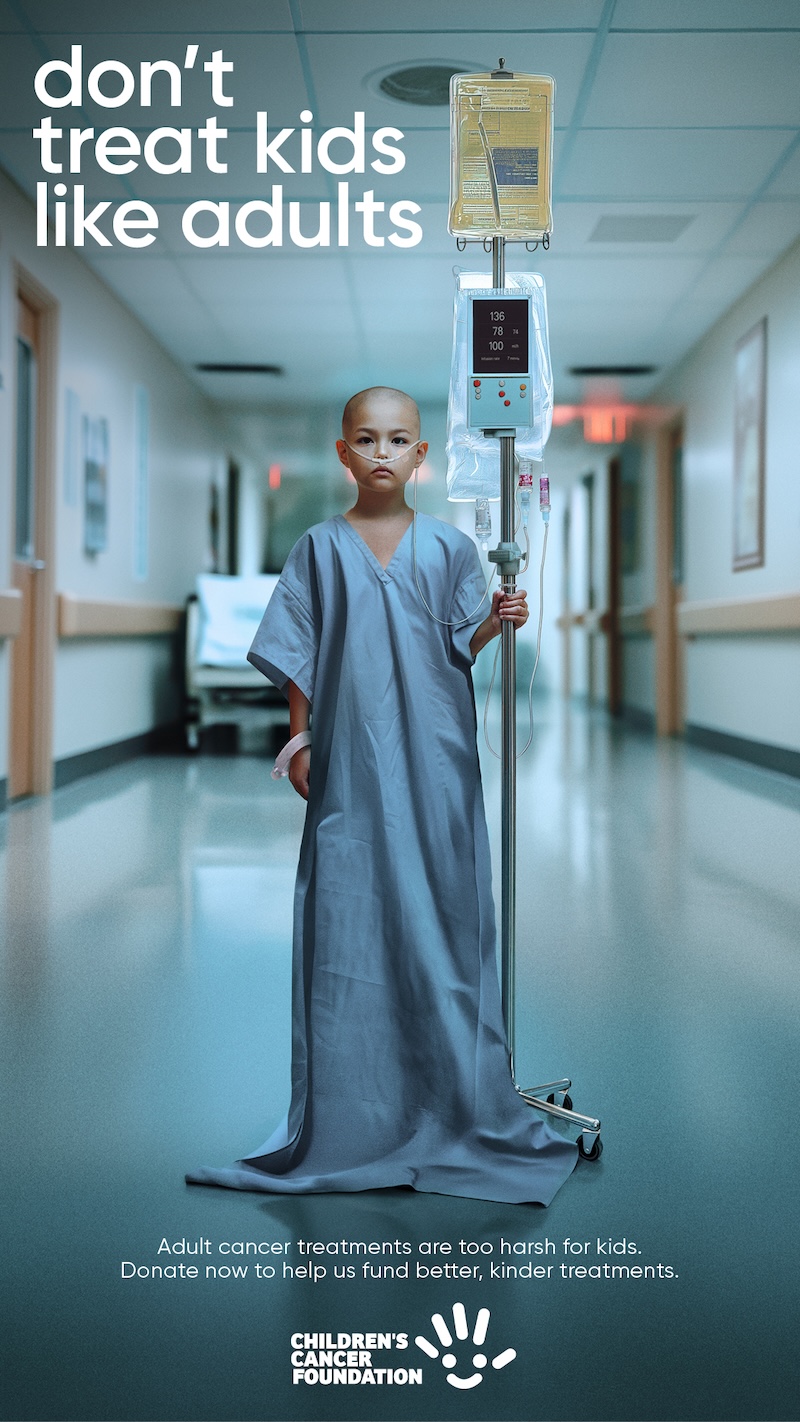 Children’s Cancer Foundation calls for gentler childhood cancer treatments in ‘Don’t Treat Kids Like Adults’ campaign via Cummins&Partners