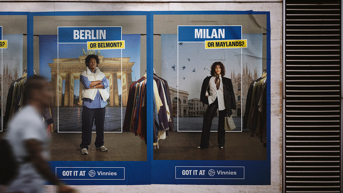 “Got it at Vinnies” campaign via Wildlings Perth turns WA suburbs into fashion capitals
