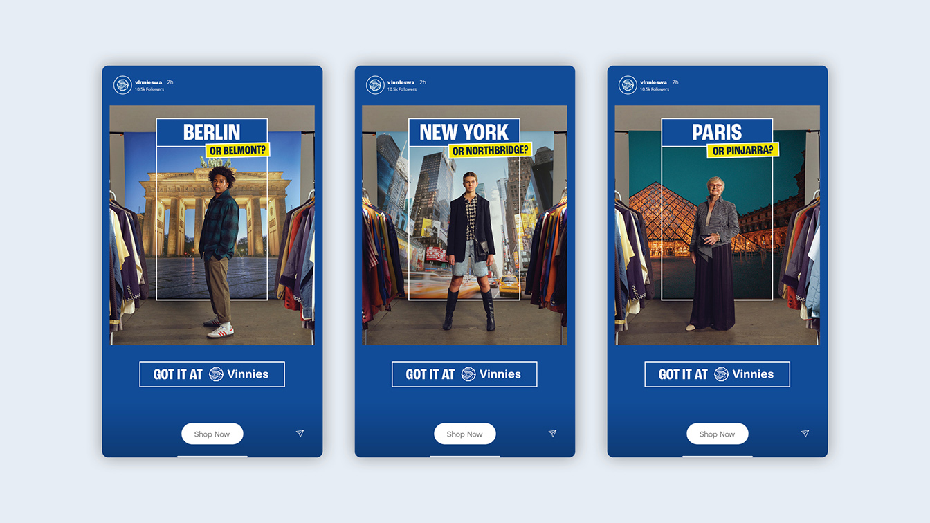“Got it at Vinnies” campaign via Wildlings Perth turns WA suburbs into fashion capitals