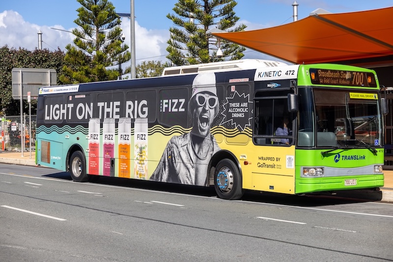 Beverage brand Hard FIZZ hits the road with FISHER-fronted bus takeover via GoTransit