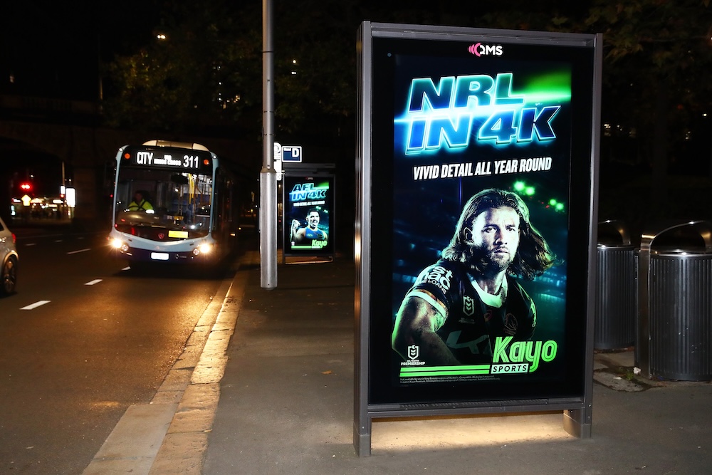 Kayo Sports illuminates Sydney CBD in Vivid OOH campaign via Balboa Foxtel Group Creative