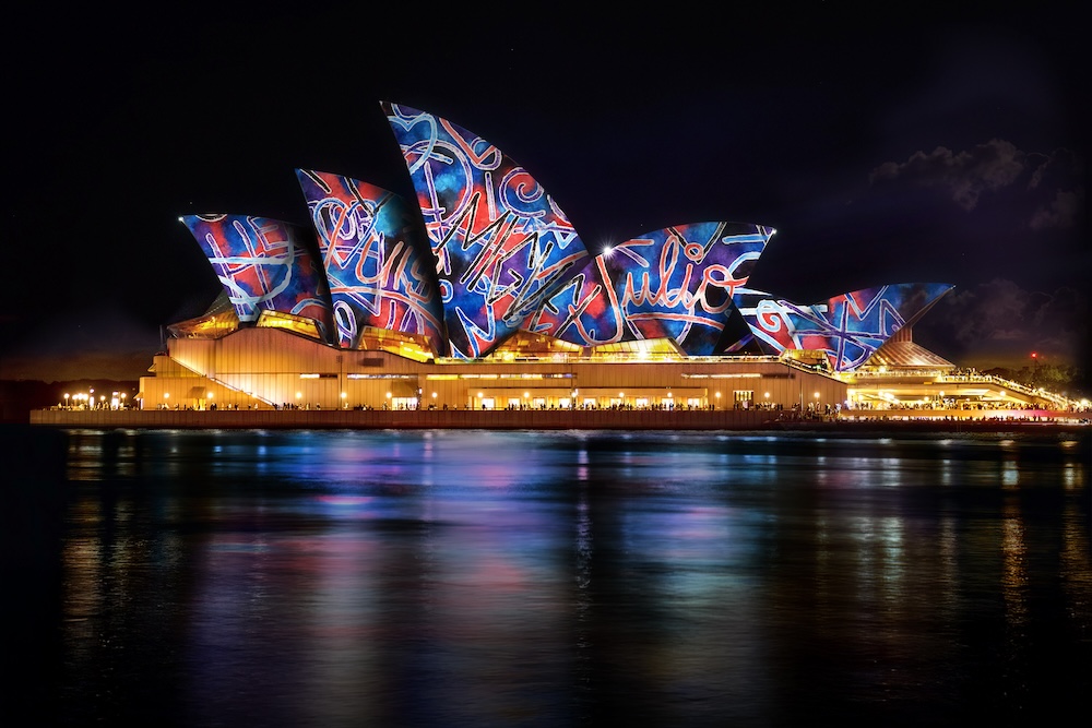 VANDAL illuminates Sydney Opera House for Vivid Sydney 2025 with Lighting of the Sails: Kiss of Light by David McDiarmid