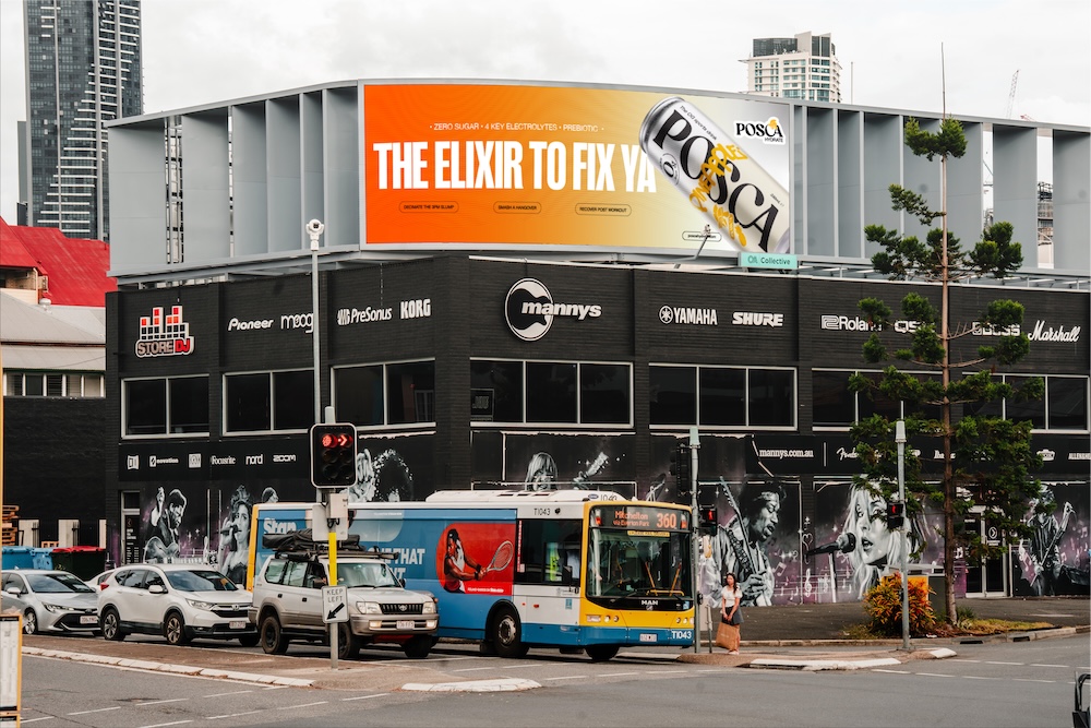 Comedian Merrick Watts Goes Rogue with a Billboard in Posca Hydrate’s Latest Campaign