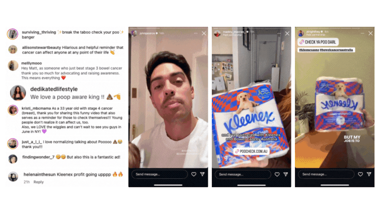 Kleenex Launches Toilet Paper Game-Changer to Raise Awareness for Bowel Cancer Symptoms via We Are Different, Hello and The Ship