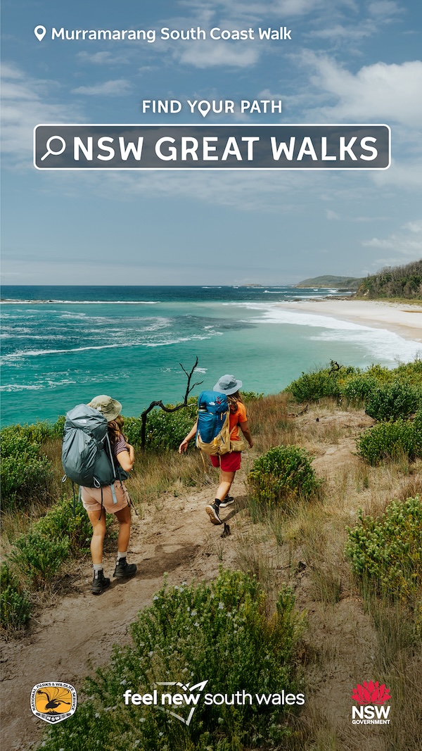 NSW puts its walking tracks on the map in new ‘Find Your Path on a NSW Great Walk’ campaign