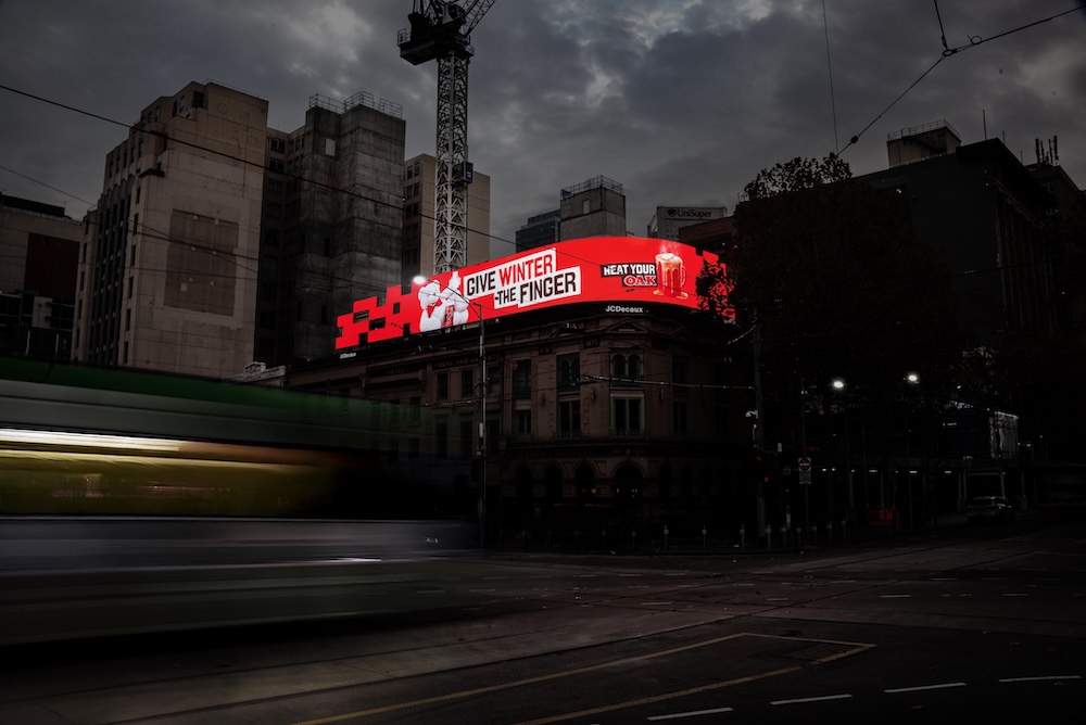OAK turns up the heat with interactive bus shelter in new campaign via Creaytive + Zenith