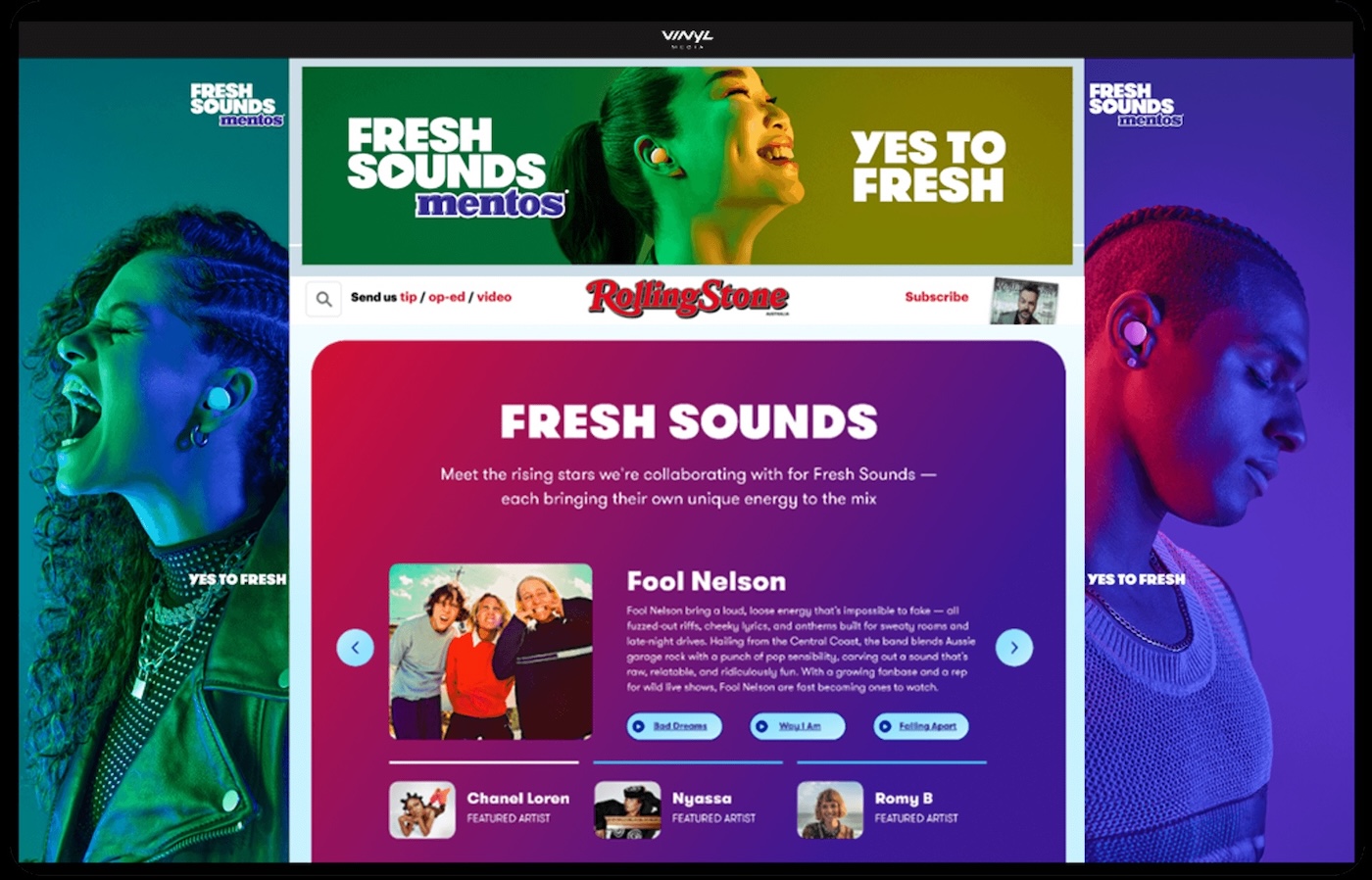 Mentos and Rolling Stone launch ‘Mentos Fresh Sounds’ via Havas Media, Havas Play, The Idea Shed