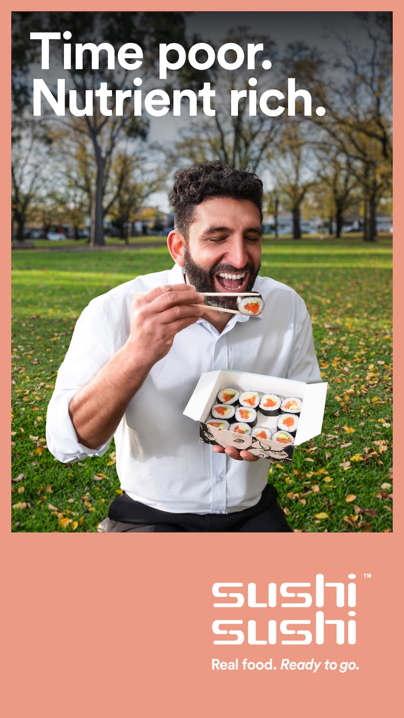 Sushi Sushi champions fresh convenience in new ‘Real food. Ready to go.’ campaign via Noisy Beast