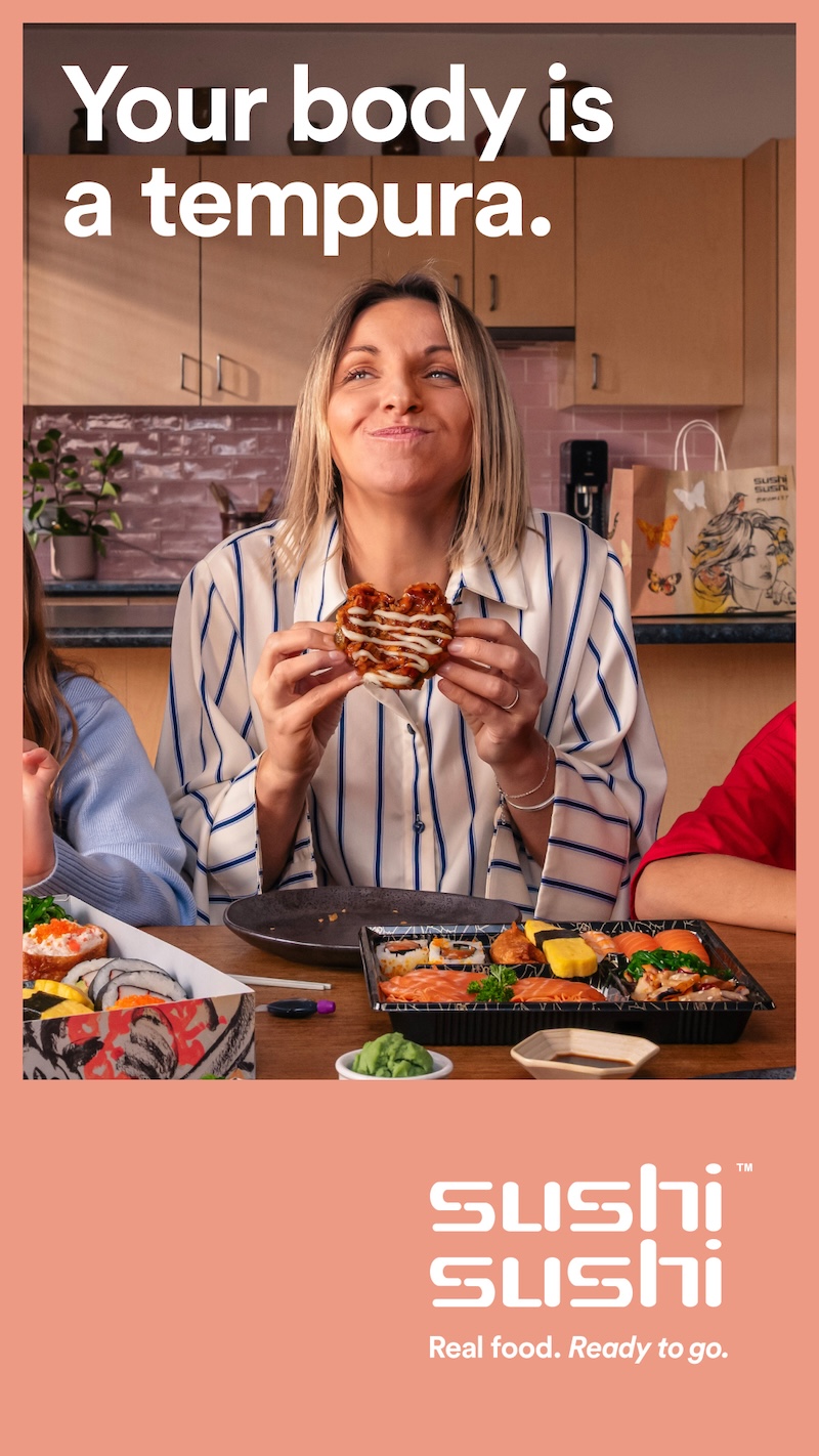 Sushi Sushi champions fresh convenience in new ‘Real food. Ready to go.’ campaign via Noisy Beast