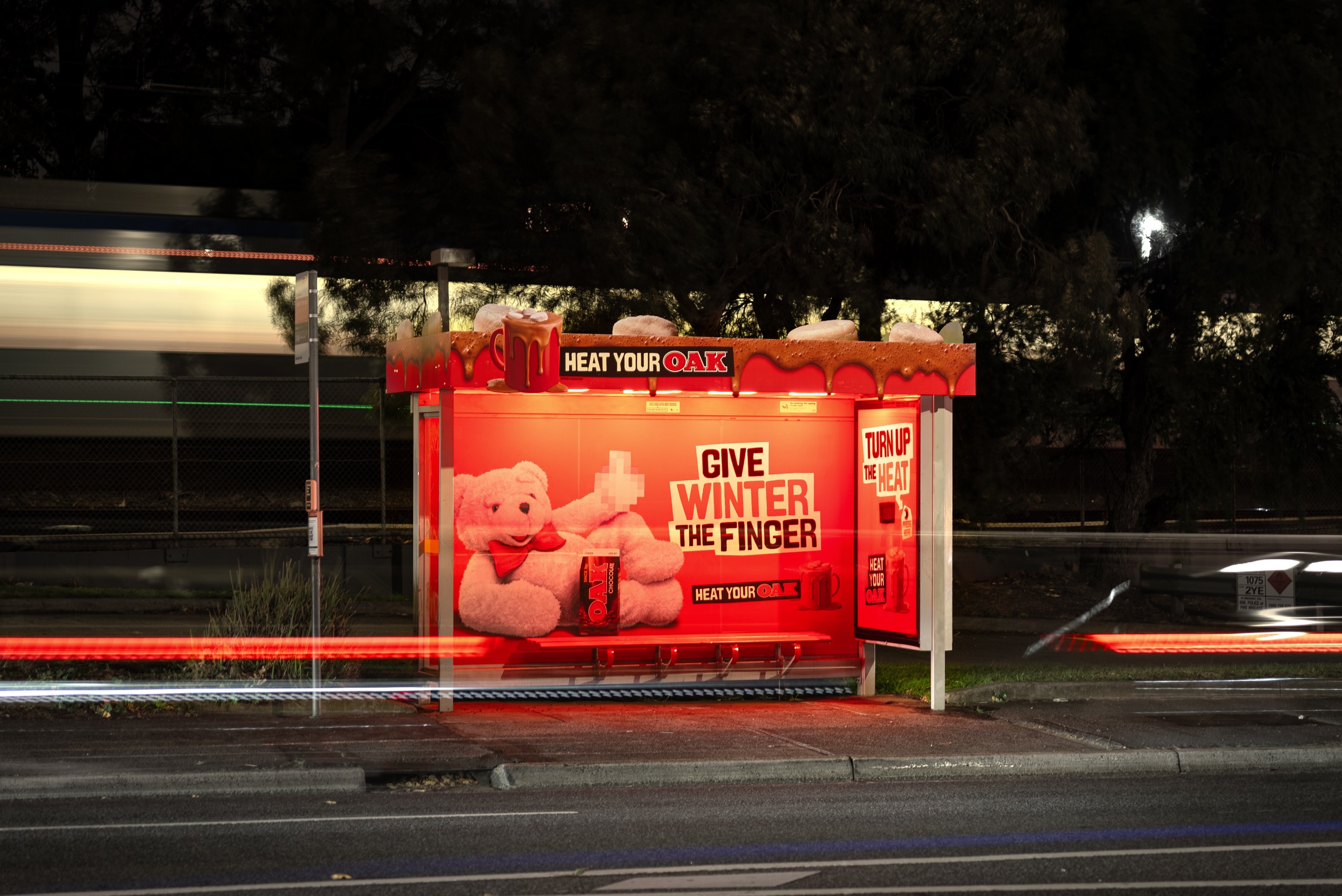 OAK turns up the heat with interactive bus shelter in new campaign via Creaytive + Zenith