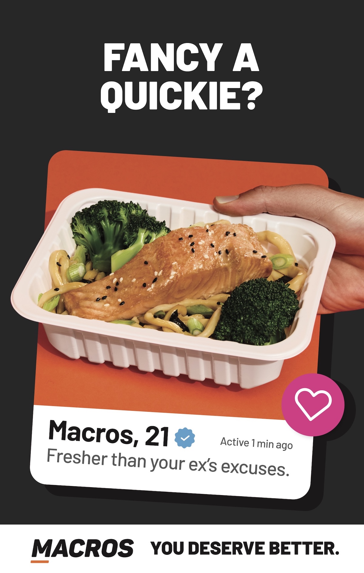 MACROS plays on modern dating tropes in cheeky new brand campaign ‘You Deserve Better’ via HSLR
