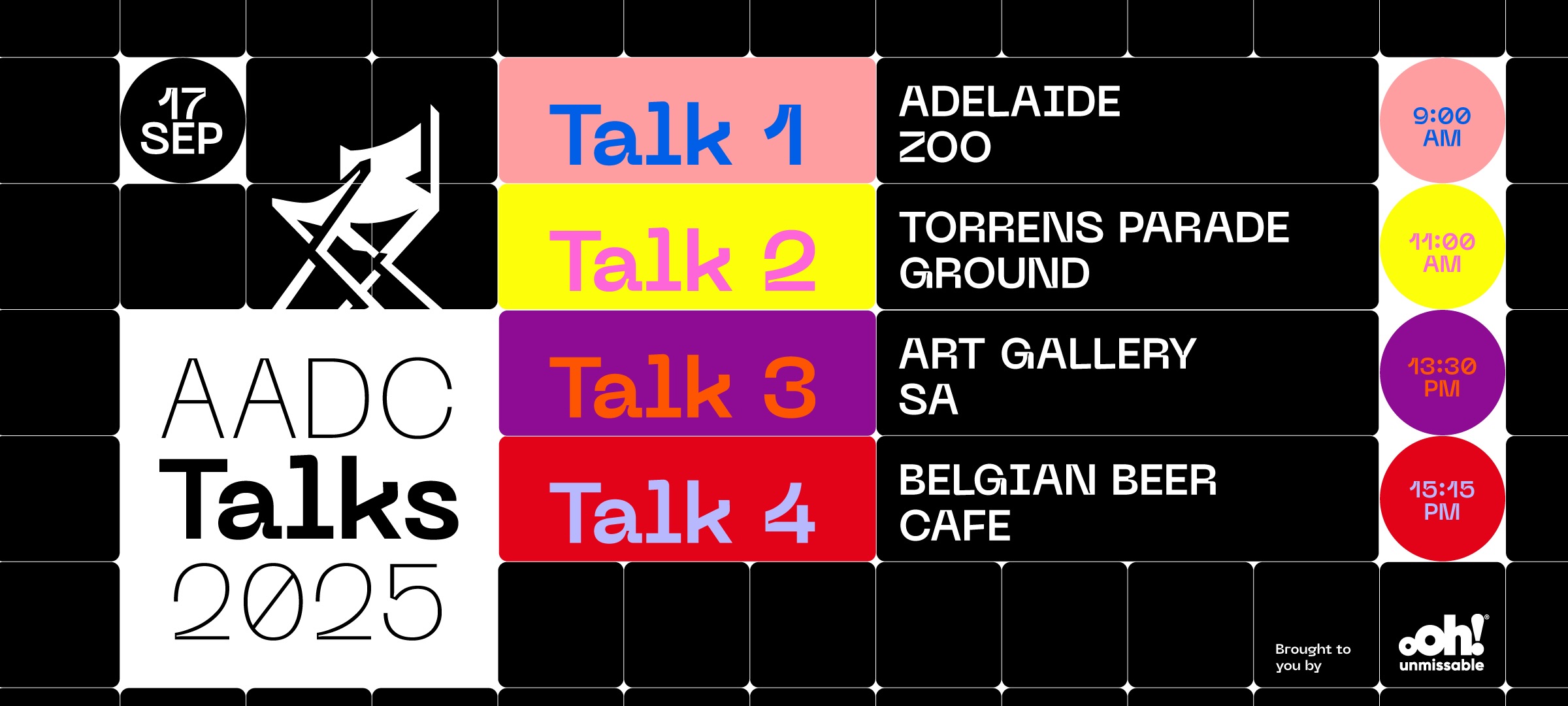 Tickets now on sale for Adelaide creative conference ‘AADC Talks’ – Wed 17 September