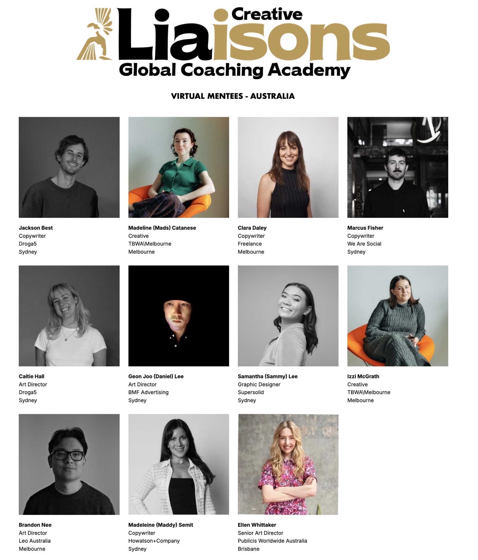 Eight young creatives from Australia and NZ to attend LIA Creative LIAisons in Las Vegas; 13 Global CCOs to inspire the Creative LIAisons Cohort