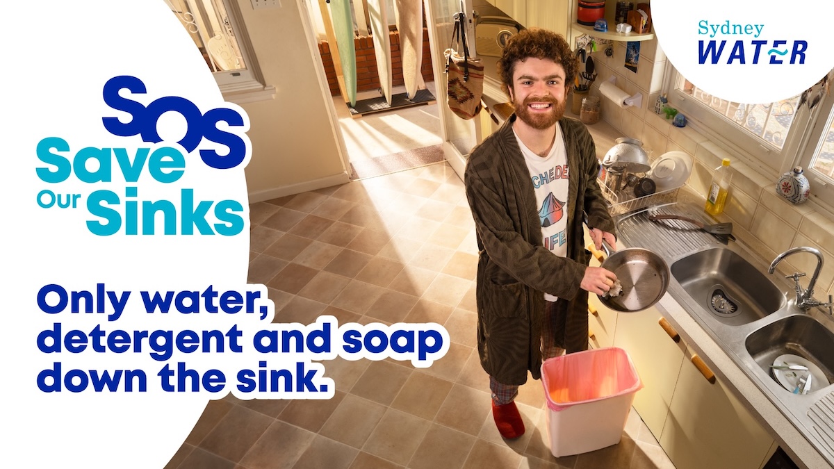 Sydney Water tackles poor wastewater disposal behaviours in Save Our Sinks campaign via Tag
