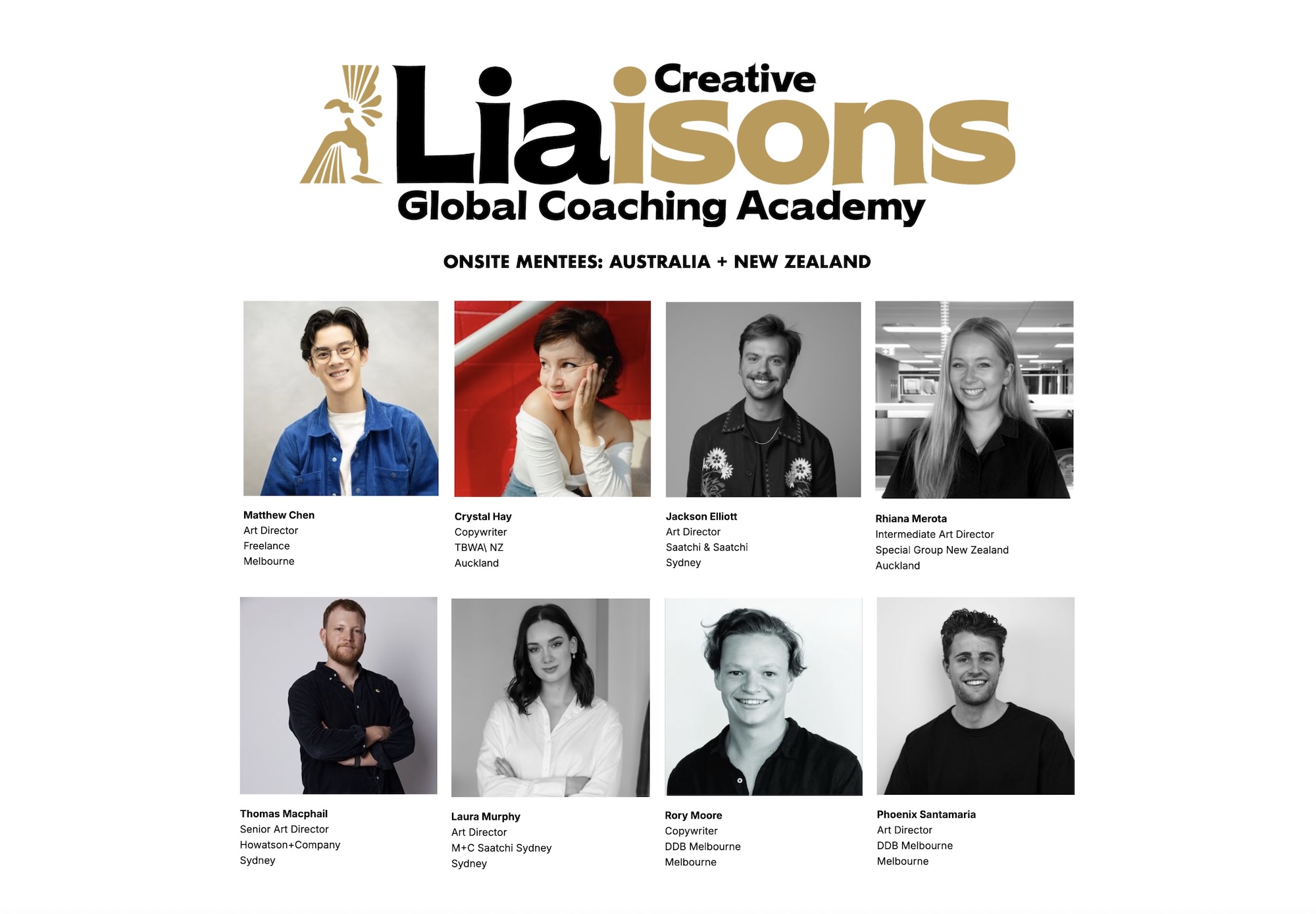Eight young creatives from Australia and NZ to attend LIA Creative LIAisons in Las Vegas; 13 Global CCOs to inspire the Creative LIAisons Cohort