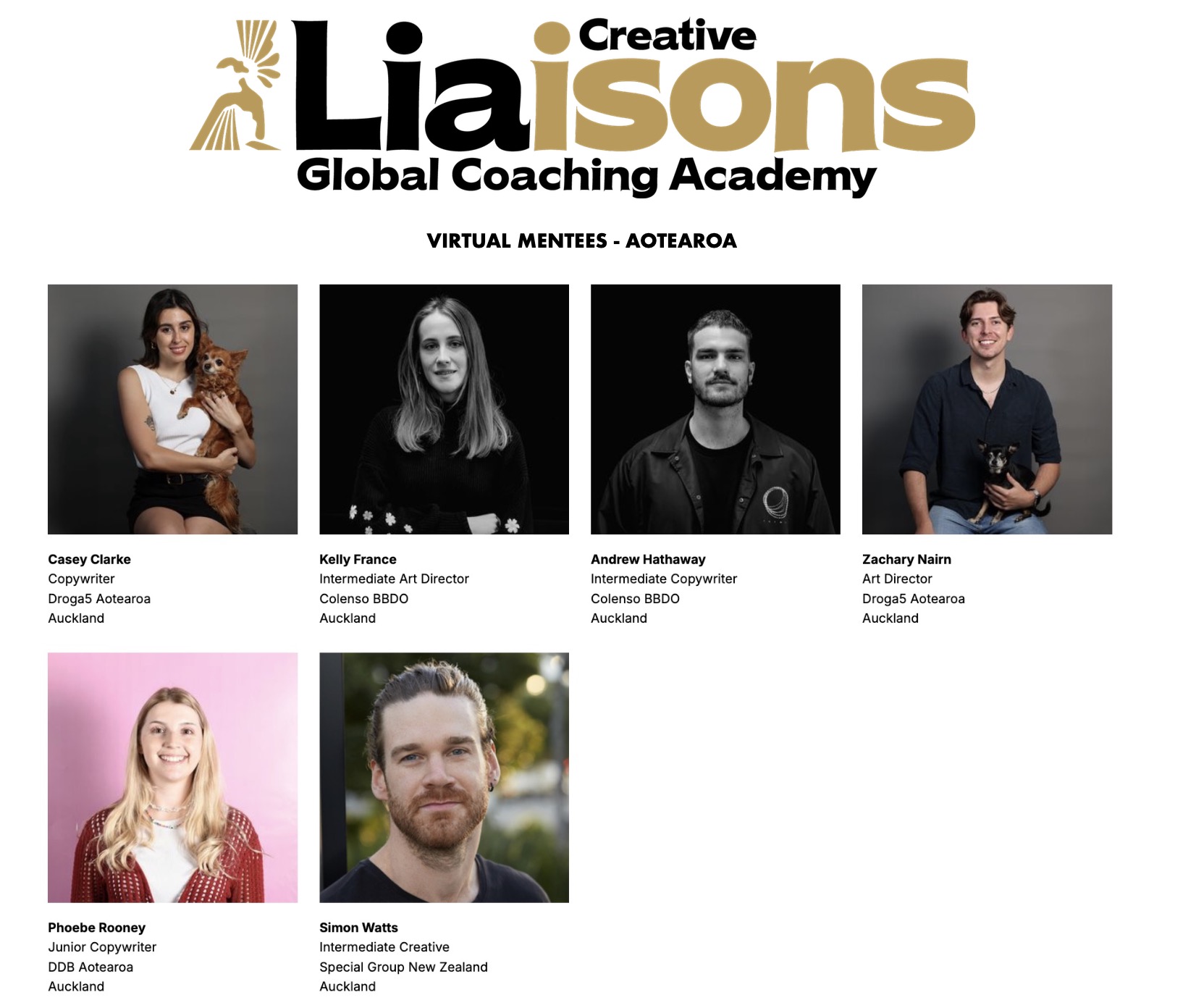 Eight young creatives from Australia and NZ to attend LIA Creative LIAisons in Las Vegas; 13 Global CCOs to inspire the Creative LIAisons Cohort