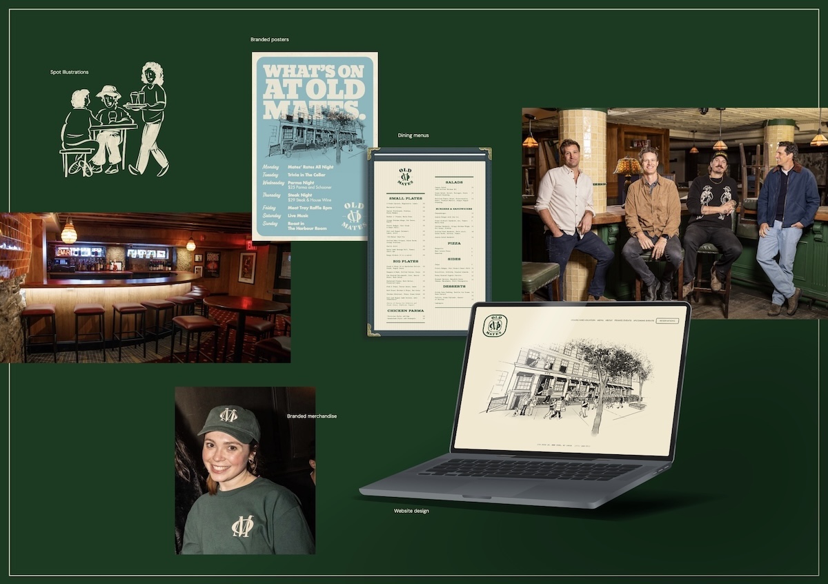Old Mates Pub lands In New York with brand identity via indie creative agency By All Means