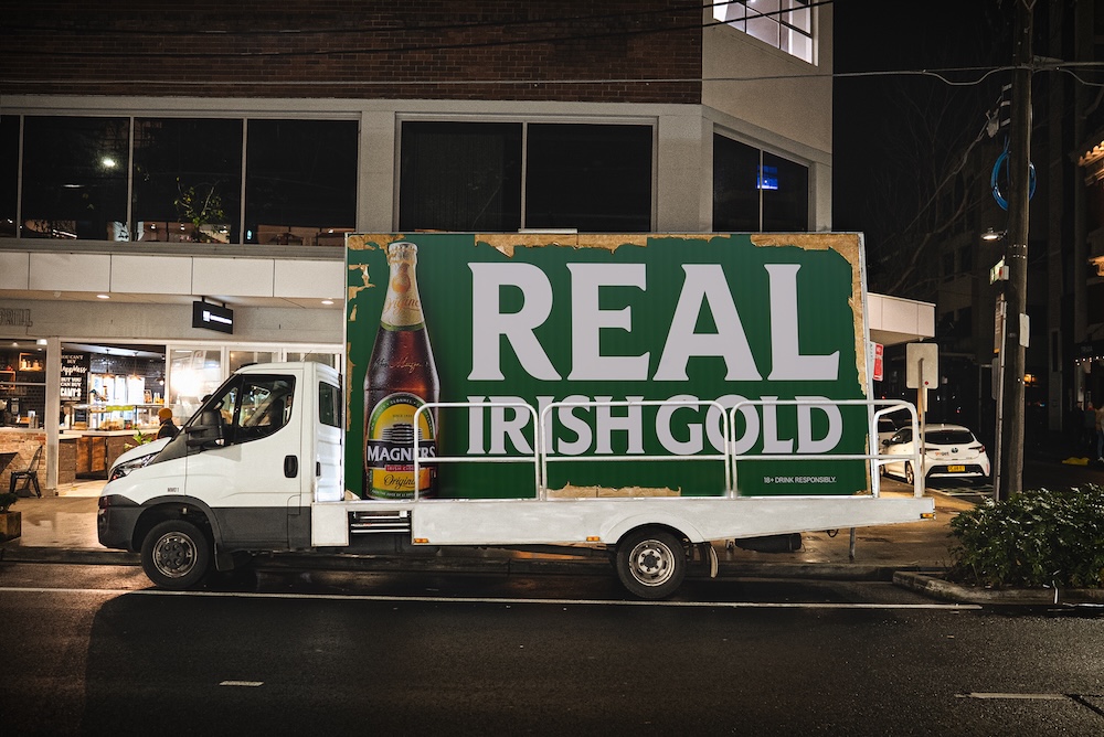 Magners unveils ‘The Peelboard’ billboard to reward pub goers with pints during Lions Tour
