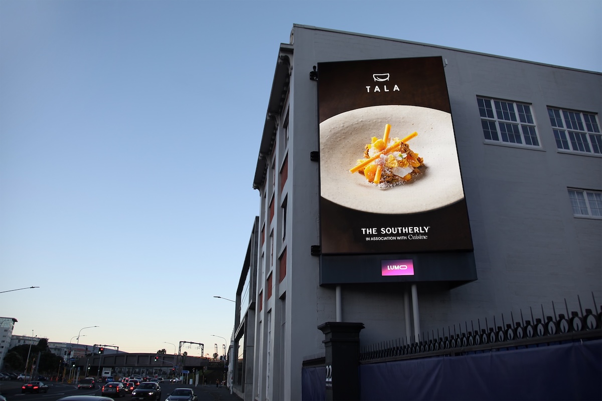 The Southerly uses dynamic billboards to spotlight chef creations in new work via Hello