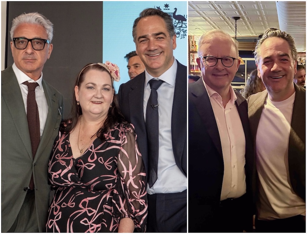 FINCH founder Rob Galluzzo and Nova’s Michael “Wippa” Wipfli celebrate 36 Months’ UN success with Prime Minister Anthony Albanese in NYC