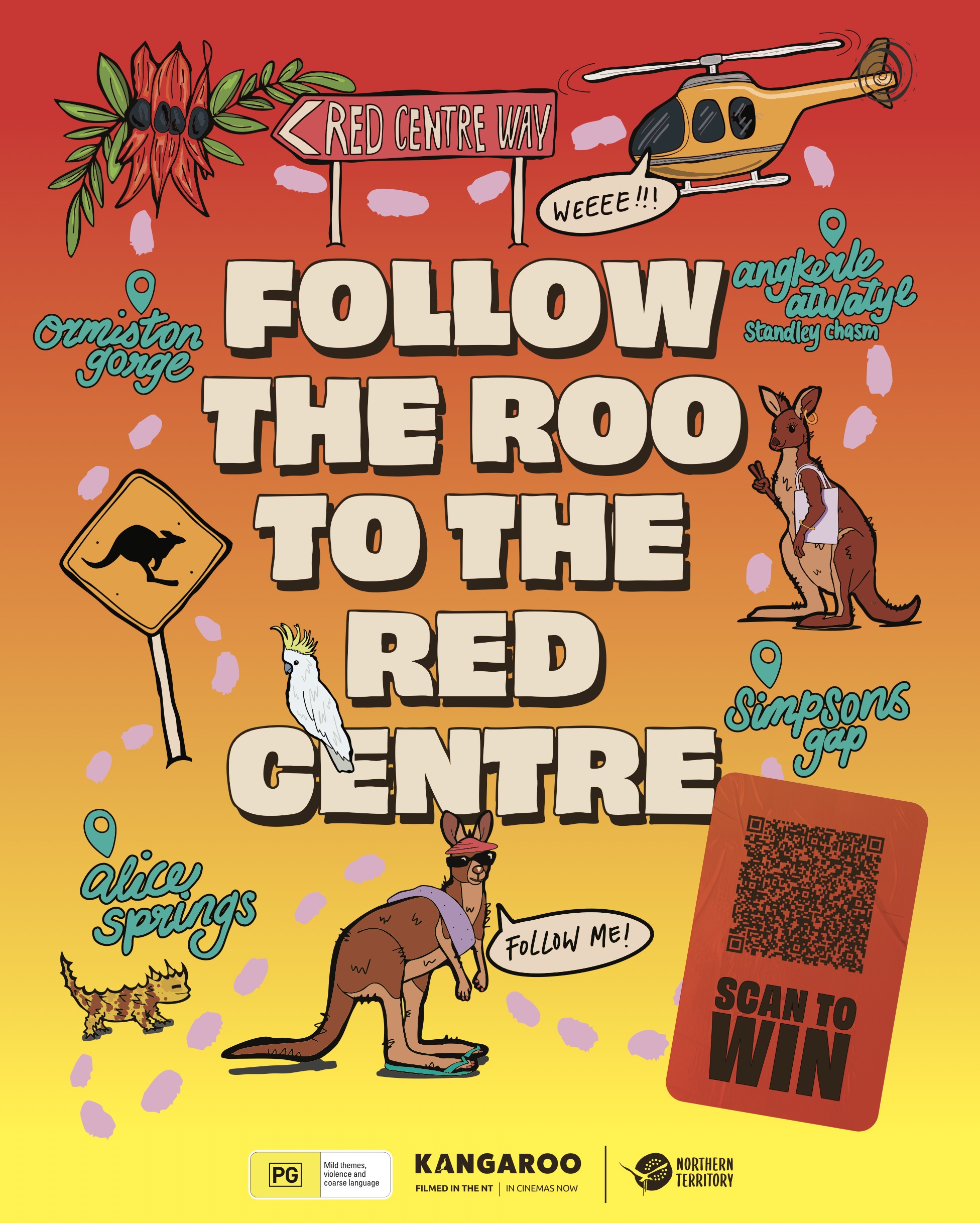 Tourism NT inspires Aussies to swap predictable holidays for red centre adventures with ‘Roo-R Codes’ launch via Common Ventures + Atomic 212°