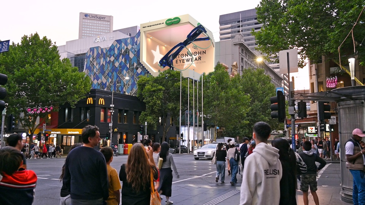 Specsavers hits the right note with Elton John 3DOOH campaign via QMS and EssenceMediacom