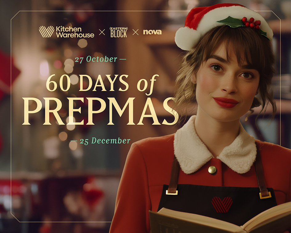 Kitchen Warehouse teams up with (Eastern)Block + Nova for 60-day Christmas radio countdown