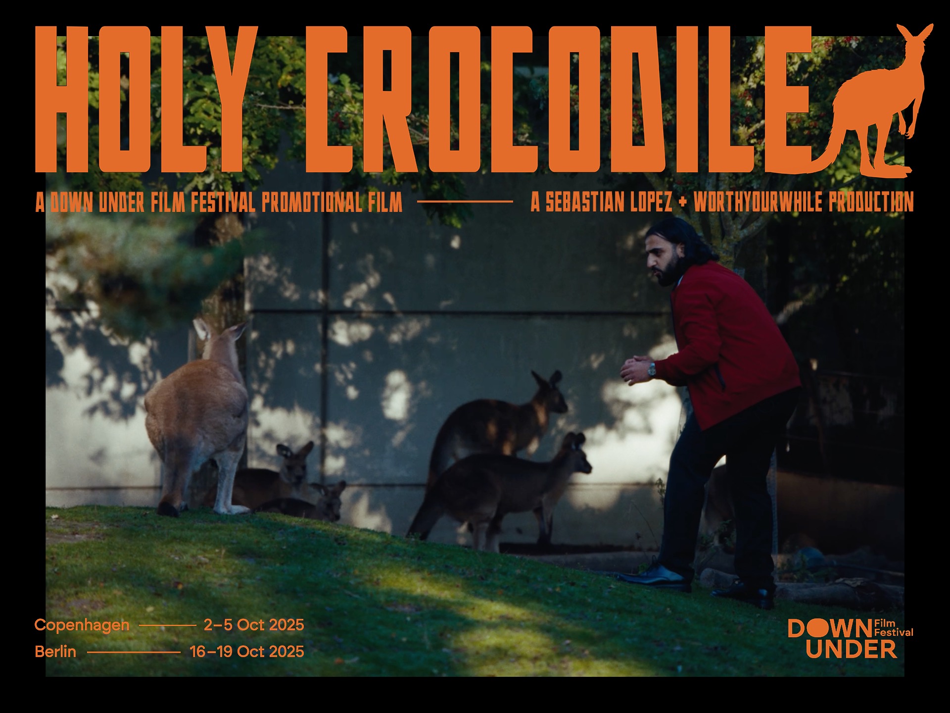 Aussie expat Tim Pashen and Worth Your While flip clichés in new ‘Holy Crocodile’ campaign to promote the Down Under Film Festival in Berlin