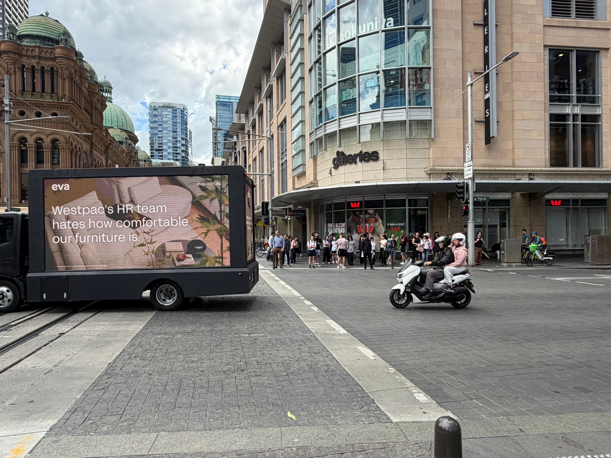 Aussie furniture brand Eva takes a cheeky swipe at Westpac in timely mobile billboard campaign