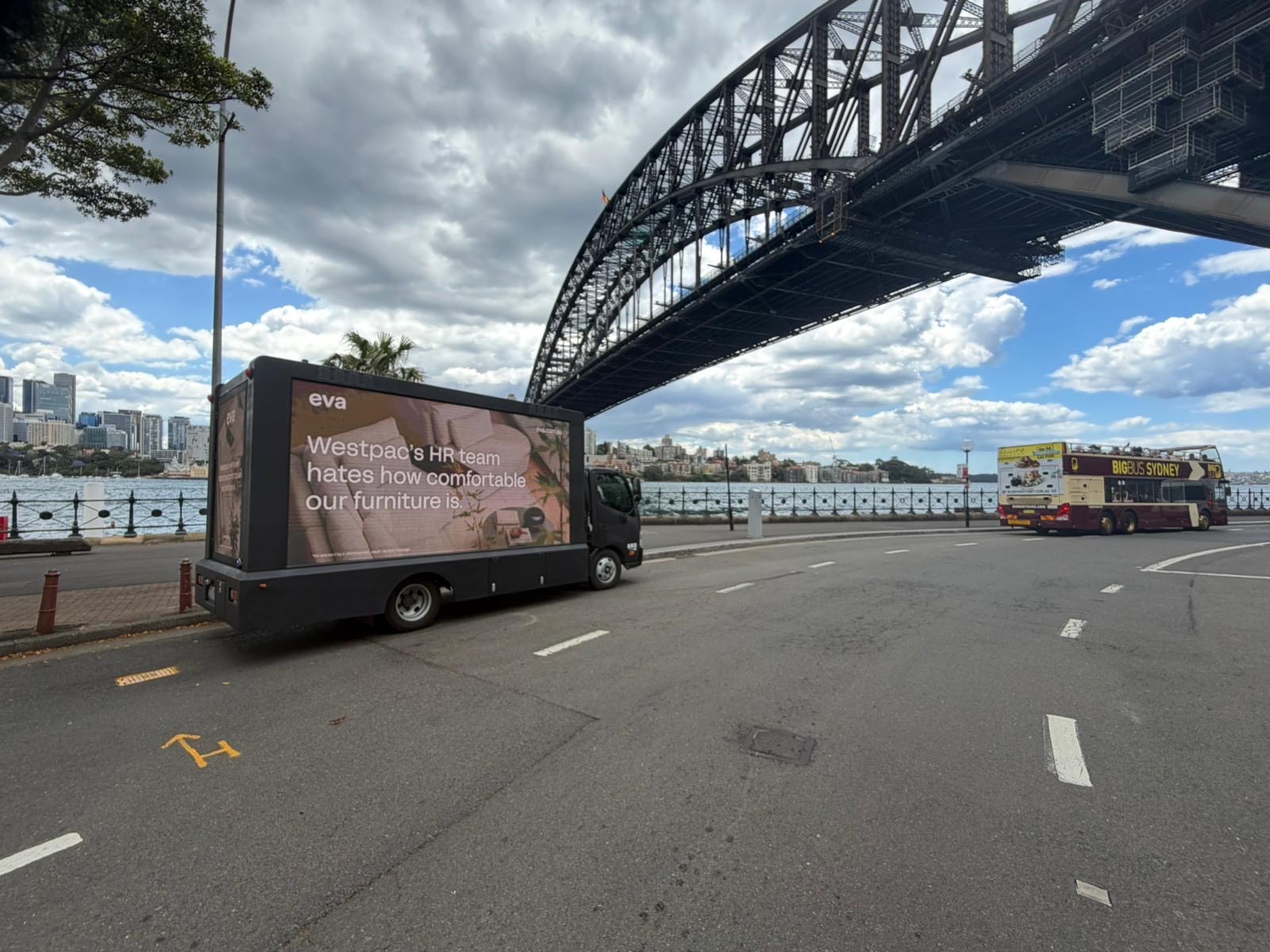 Aussie furniture brand Eva takes a cheeky swipe at Westpac in timely mobile billboard campaign