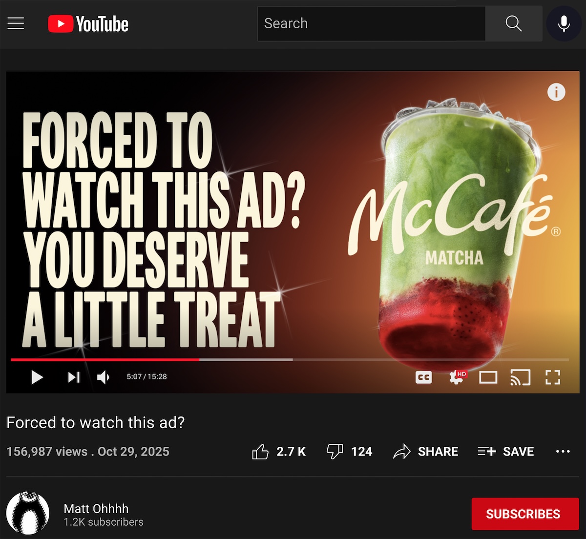 Macca’s introduces McCafé Matcha in new ‘You Deserve A Little Treat’ campaign via W+K Sydney