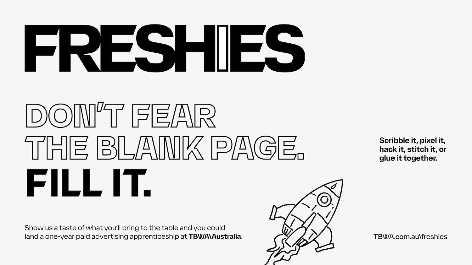 TBWA\Australia opens applications for 2026 FRESHIES 12-month advertising apprenticeship in Melbourne + Sydney: deadline 6pm Mon, Oct 27