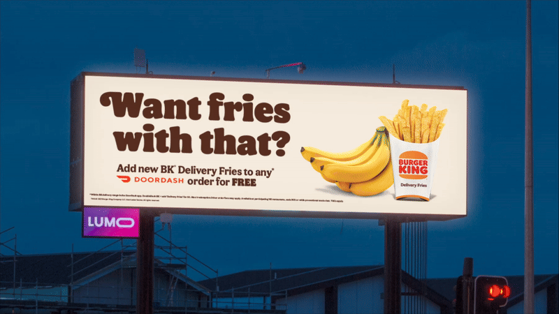 “Want fries with that, or that, or that?”: Burger King turns DoorDash into a nationwide fry sampling engine in new campaign via Pitchblack