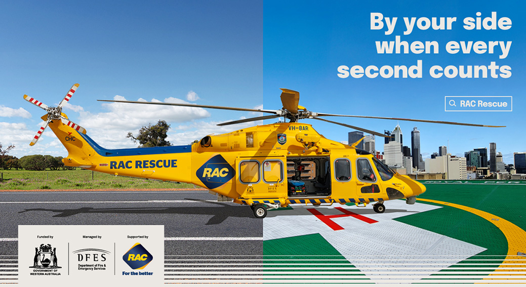 DFES shows RAC Rescue helicopters are By your side in new campaign via 303 MullenLowe Perth