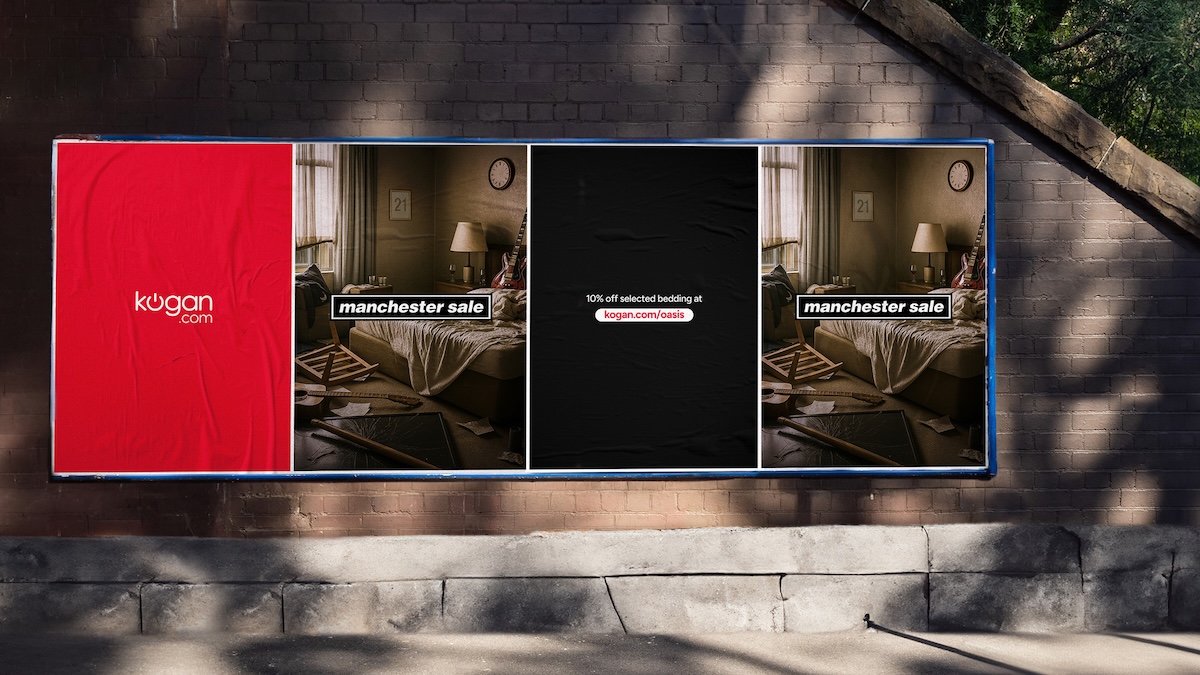 Kogan channels Oasis to promote ‘Manchester Sale’ in latest campaign via Thinkerbell