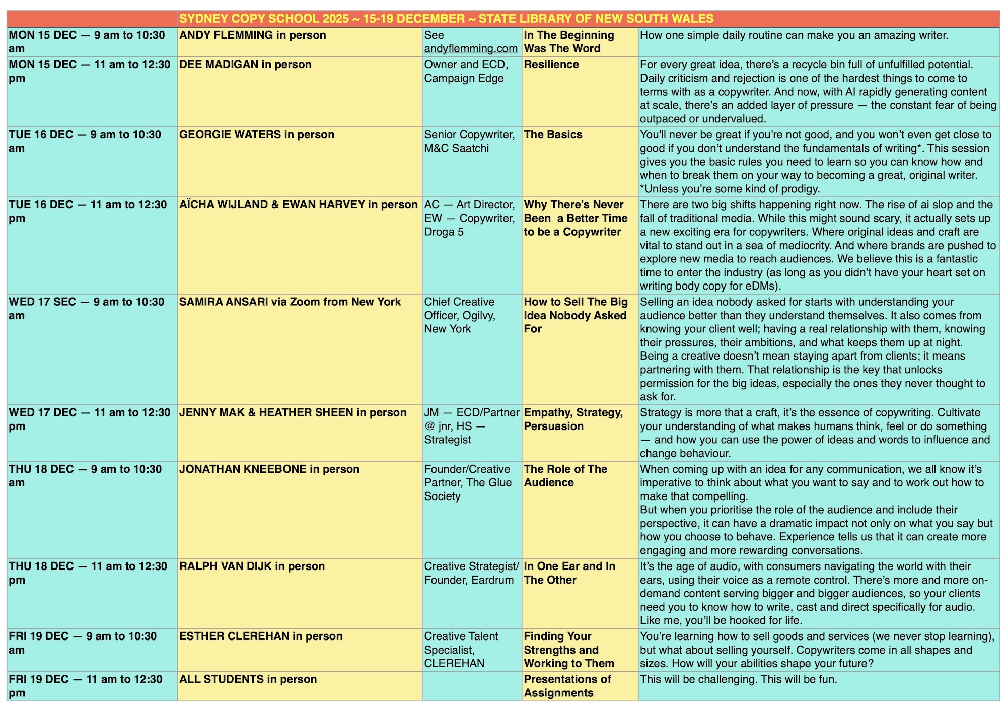 Ogilvy New York CCO Samira Ansari reveals lecture topic for Copy School next week; Only a few spots left, secure your place now