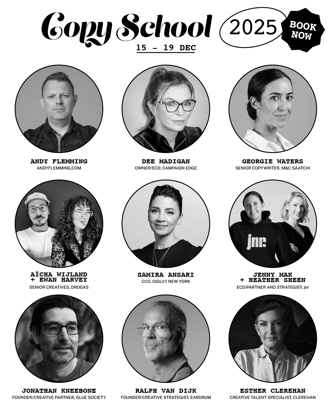 Just a few days left. And far fewer places: Last call for Copy School 2025