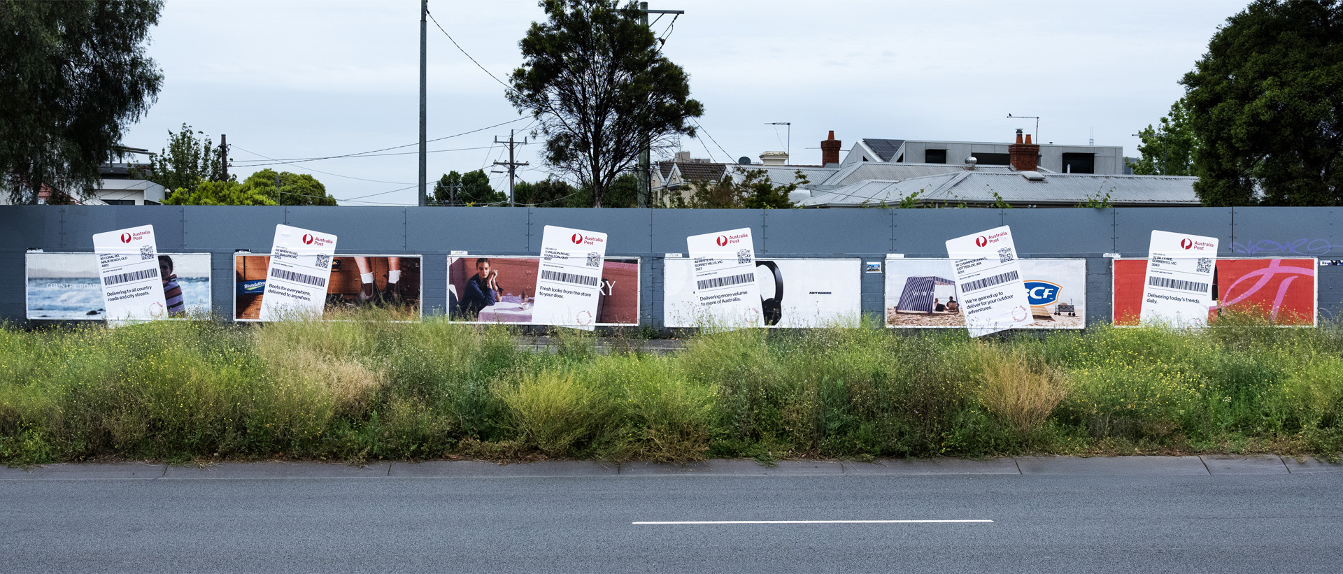 Australia Post turns its post label into an outdoor media moment via Thinkerbell