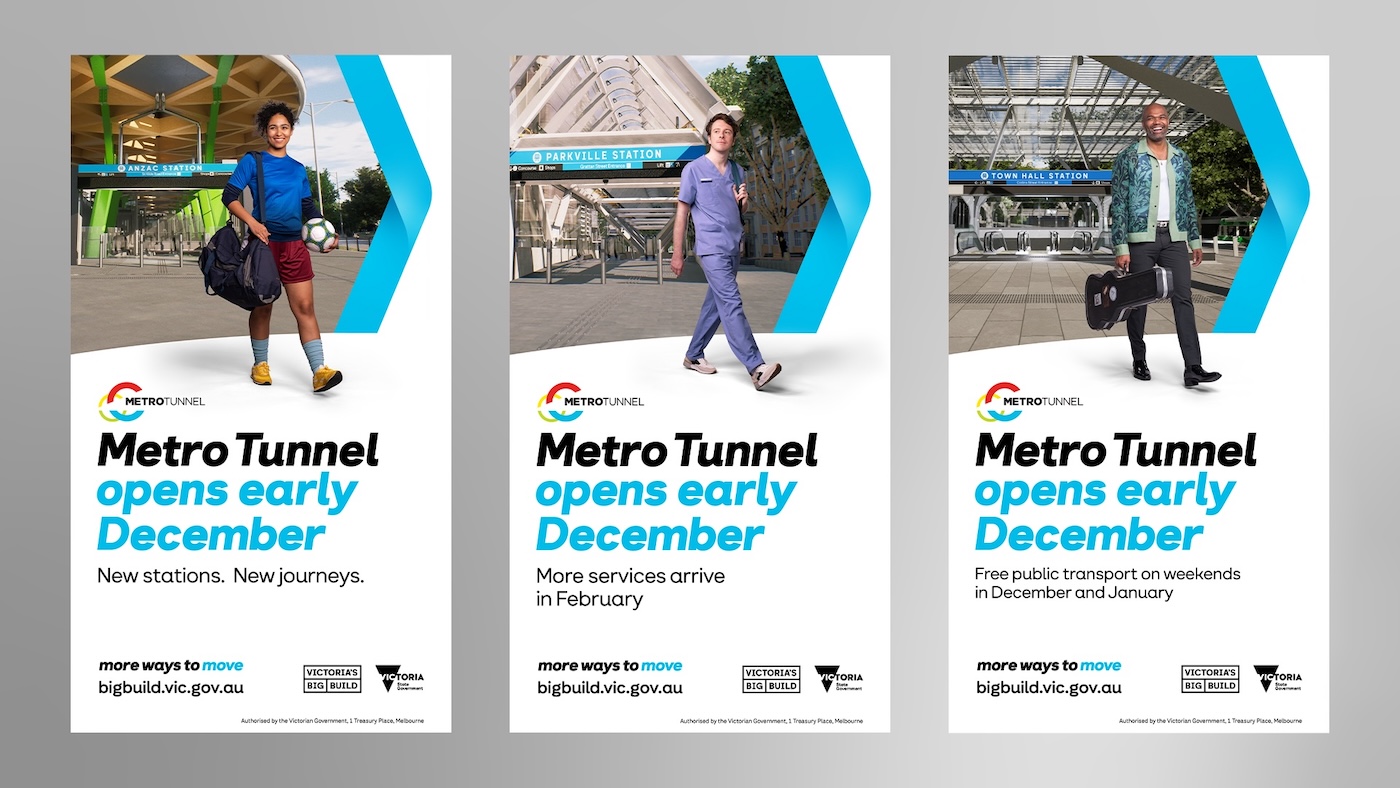 “More Ways to Move”: VIDA unveils new campaign to mark opening of the new Metro Tunnel via VML