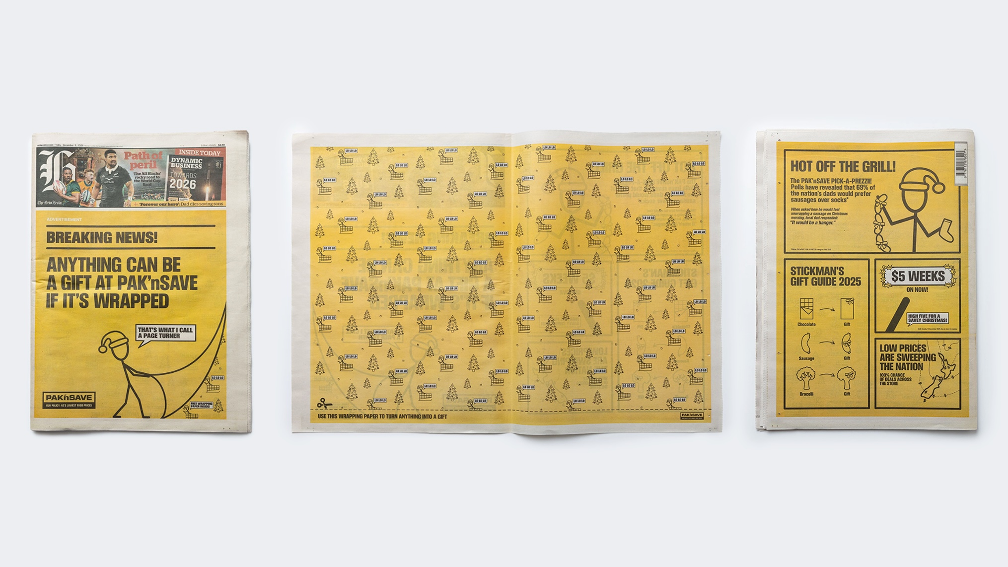 PAK’nSAVE shows anything can be a gift once it’s wrapped in new campaign via FCB Aotearoa