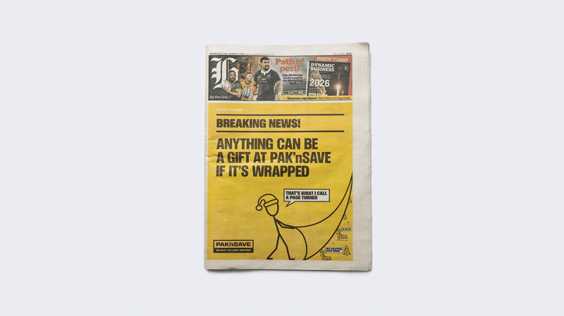 PAK’nSAVE shows anything can be a gift once it’s wrapped in new campaign via FCB Aotearoa