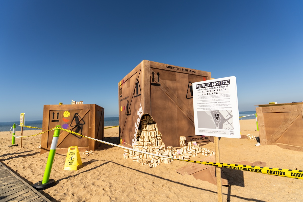 Crates wash ashore on Australian beaches in cheeky campaign for Sodaly via TABOO